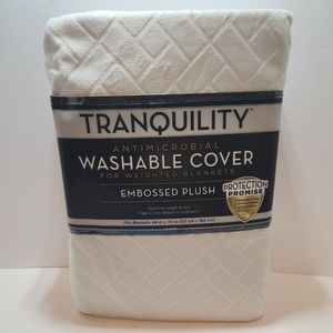Tranquility Antimicrobial Washable Cover For Weighted Blankets 48x72 Ivory